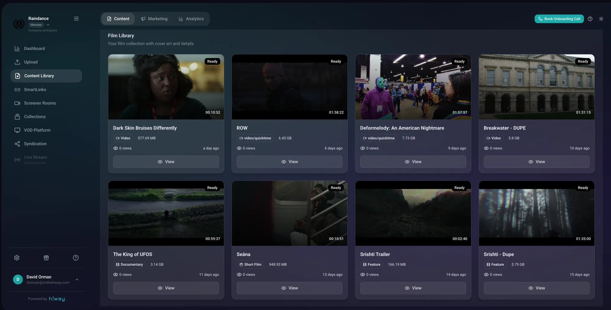 Raindance Content Library